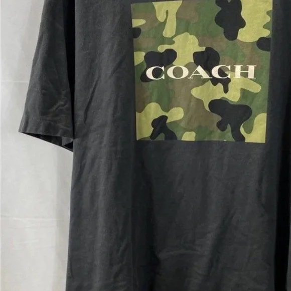 Coach Men's Gray Camouflage T-Shirt Size Medium - Picture 2 of 5